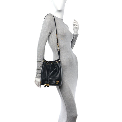 Chanel Lambskin CC Drawstring Shoulder Bag Black 2 of 11