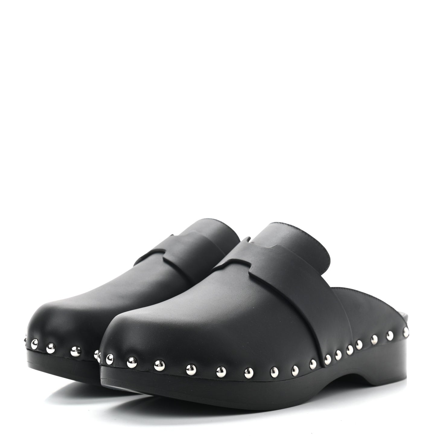 Calfskin Calya Mules 37 Black