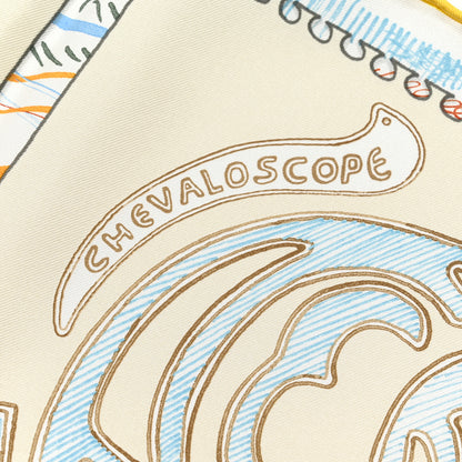 Hermes Silk Chevaloscope Scarf 90 Rose Nacre Vert Multicolor 5 of 6