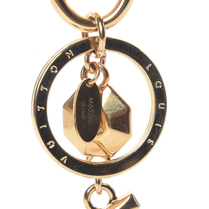 Louis Vuitton LV Facettes Bag Charm Key Holder Gold 3 of 5