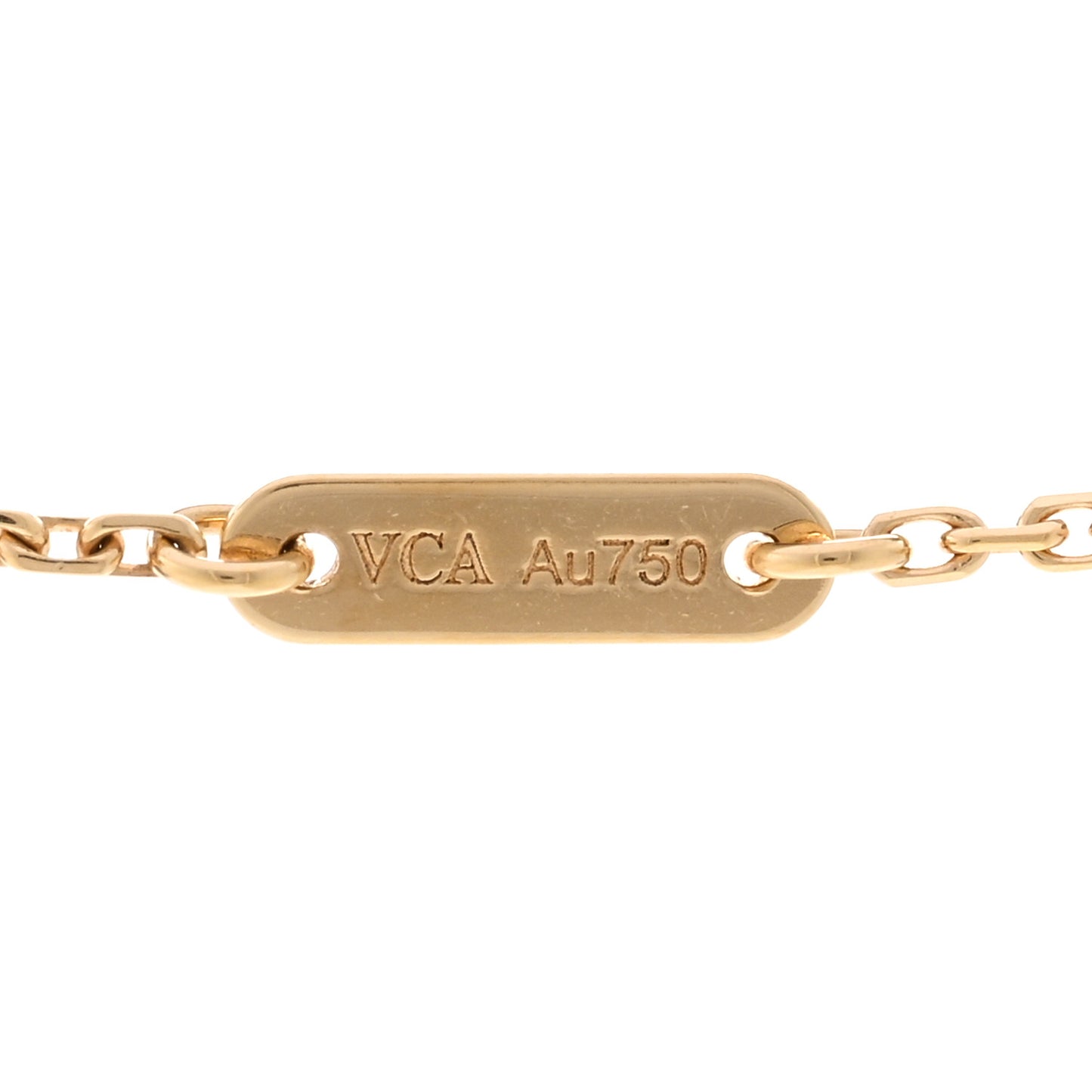 18K Yellow Gold Mother of Pearl Sweet Alhambra Pendant Necklace