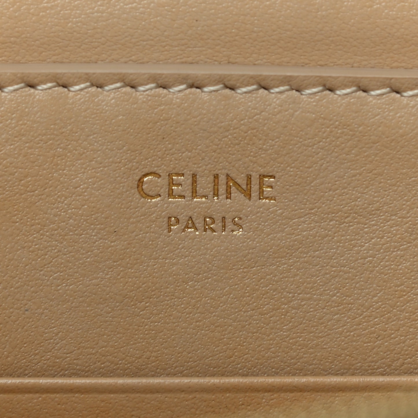 Calfskin Quilted Zip Pouch Nude