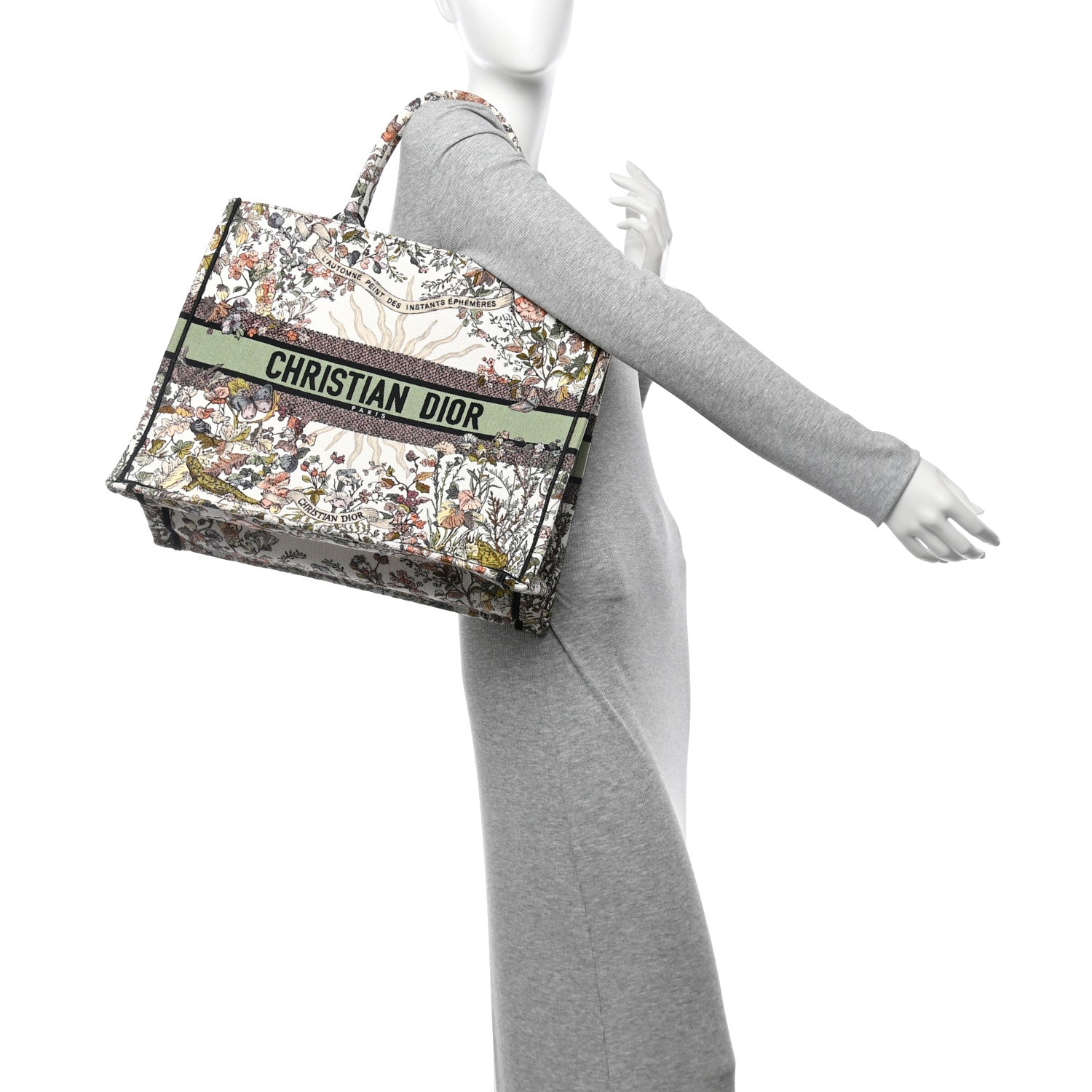 Christian Dior Canvas Embroidered Large 4 Saisons Hiver Soleil Book Tote Multicolor 2 of 10