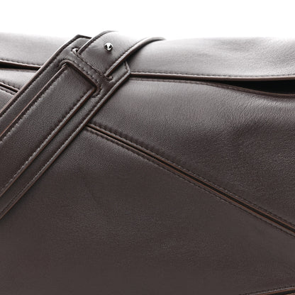 Loewe Nappa Lambskin Large Featherlight Puzzle Bag Dark Chestnut 8 of 15