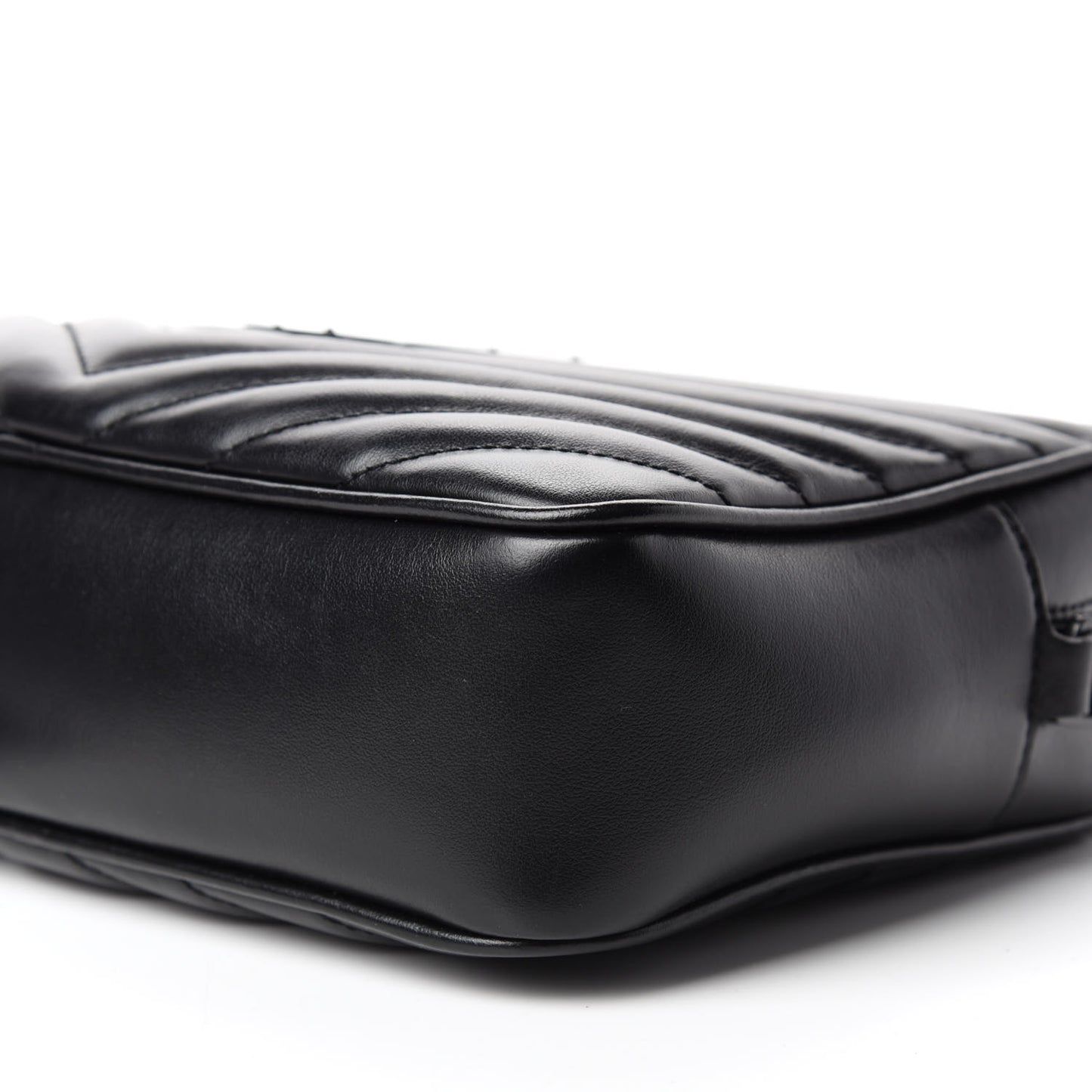 Calfskin Matelasse Monogram Lou Camera Bag Black