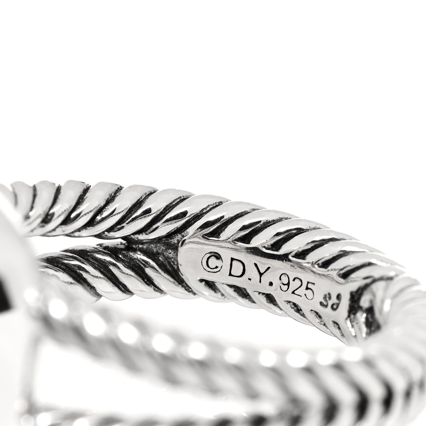Sterling Silver Diamond Black Onyx 7mm Petite Albion Ring 48 4.5