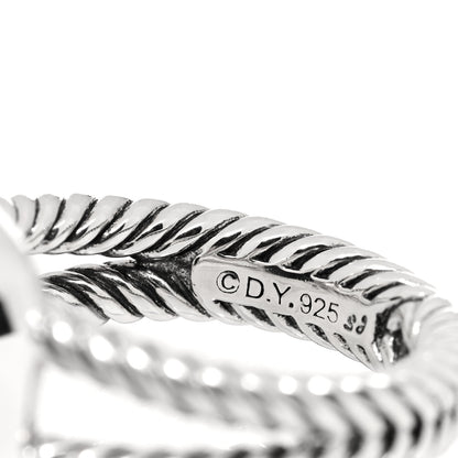 David Yurman Sterling Silver Diamond Black Onyx 7mm Petite Albion Ring 48 4.5 4 of 4