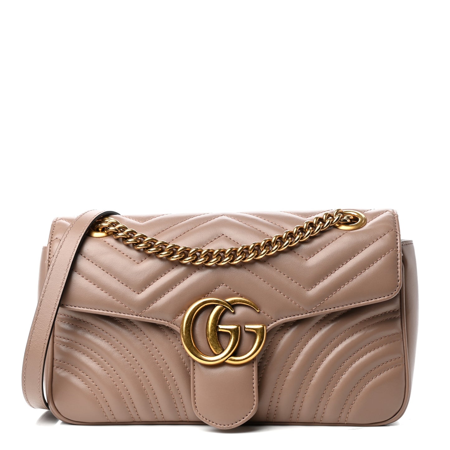 Calfskin Matelasse Small GG Marmont Shoulder Bag Porcelain Rose