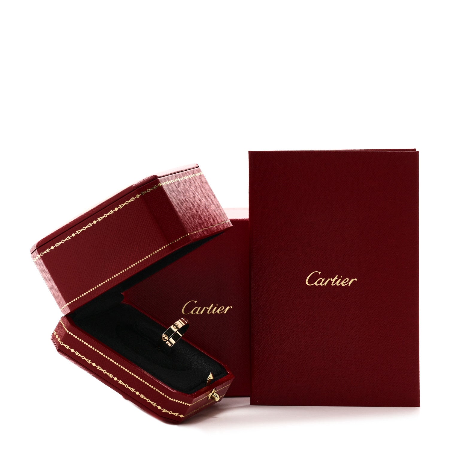 Cartier 18K Yellow Gold 3.5mm LOVE Wedding Band Ring 56 7.5 5 of 5