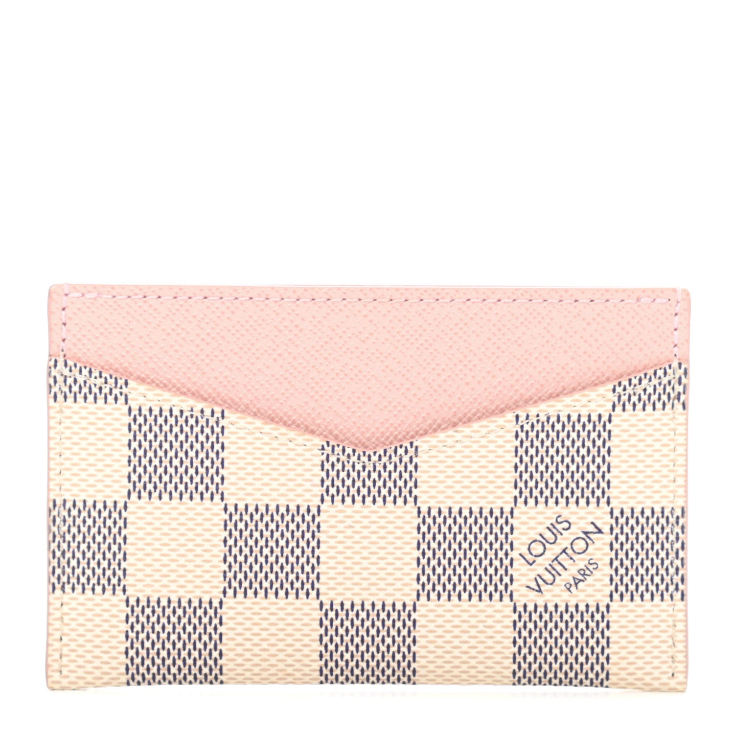 Louis Vuitton Damier Azur Daily Card Holder Rose Ballerine 1 of 7