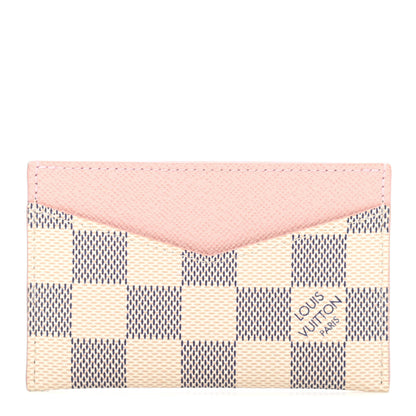 Louis Vuitton Damier Azur Daily Card Holder Rose Ballerine 1 of 7