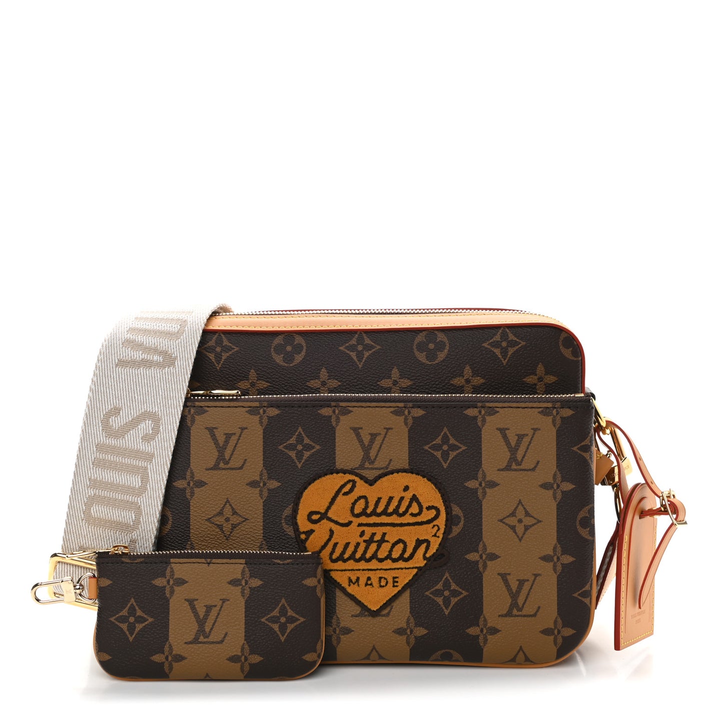 X NIGO Reverse Monogram Stripes Trio Messenger