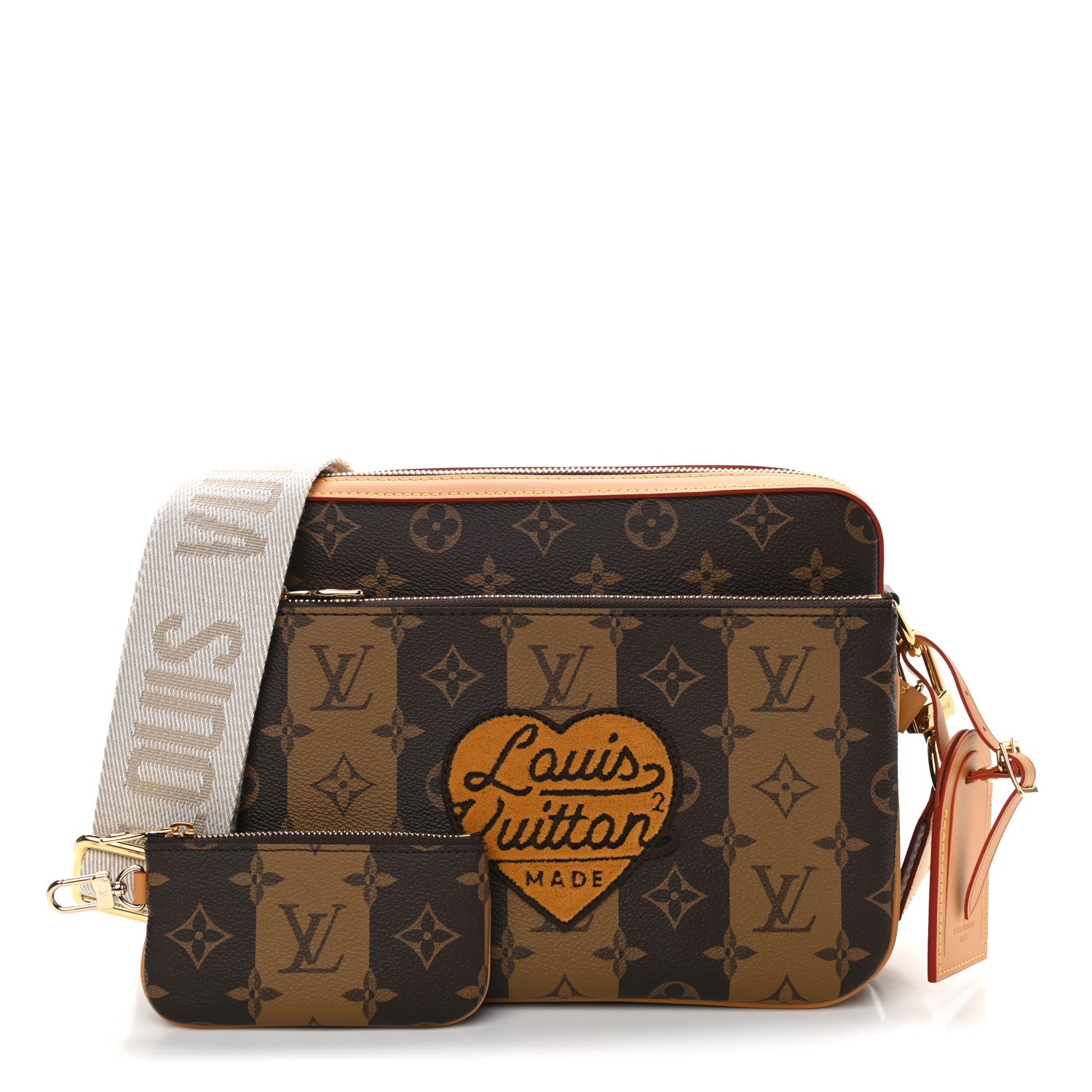 Louis Vuitton X NIGO Reverse Monogram Stripes Trio Messenger 1 of 9
