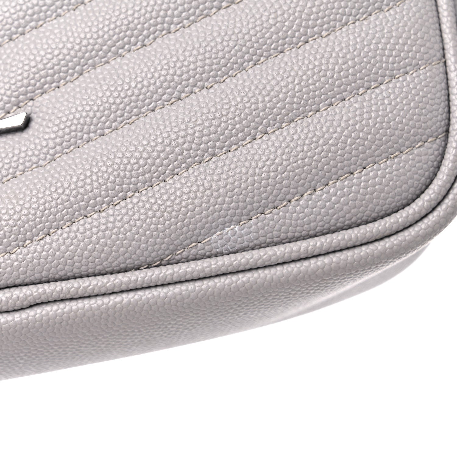 Saint Laurent Grain De Poudre Matelasse Monogram Mini Lou Camera Bag Granite 11 of 11