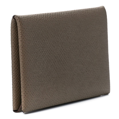 Hermes Epsom Calvi Card Case Etoupe 3 of 11