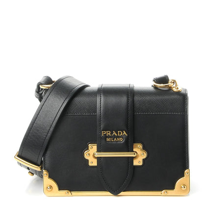 Prada City Calf Saffiano Cahier Bag Nero Black 1 of 7