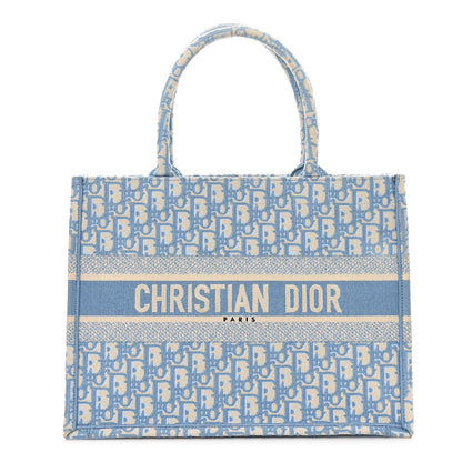 Christian Dior Oblique Medium Book Tote Light Blue 1 of 11