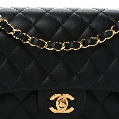 Chanel Lambskin Quilted Medium Double Flap Black 8 of 11