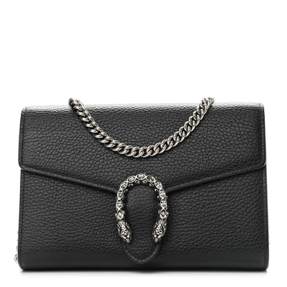 Gucci Calfskin Mini Dionysus Chain Wallet Black 1 of 10