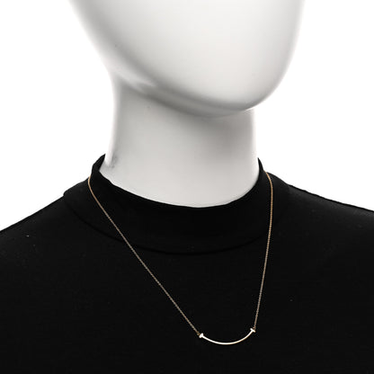 Tiffany 18K Rose Gold Small T Smile Pendant Necklace 2 of 4