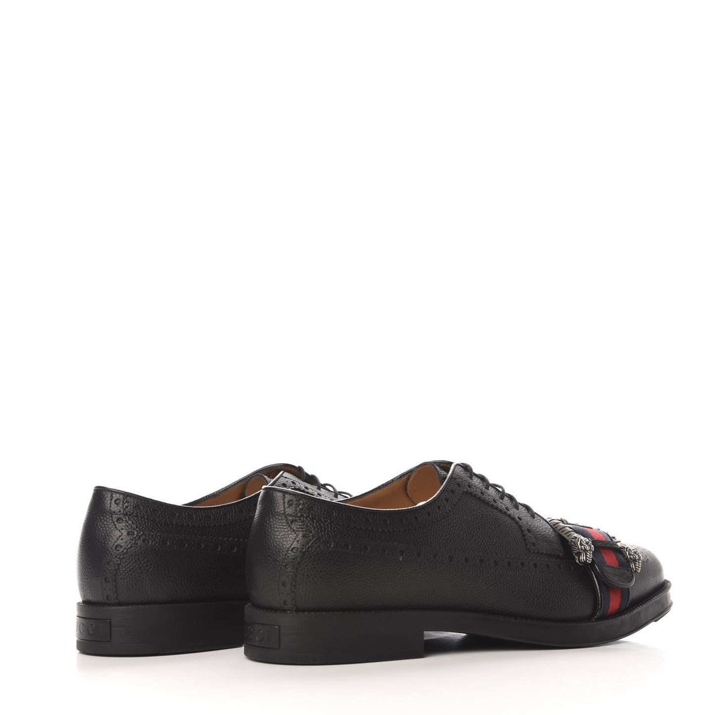 Pebbled Calfskin Dionysus Web Mens Martins Shoes 11 Black