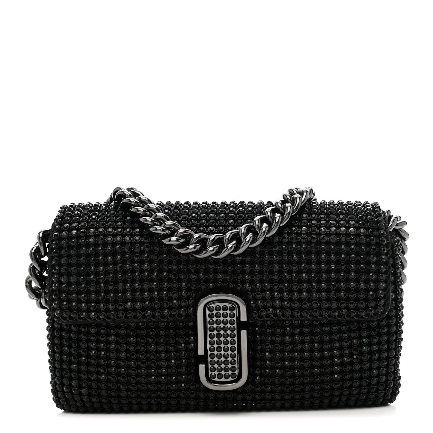 The Rhinestone J Marc Mini Shoulder Bag Black