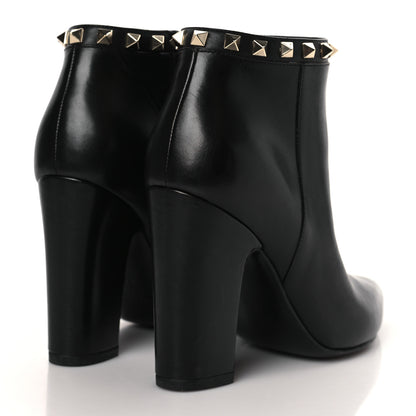 Valentino Garavani Calfskin Rockstud 100mm Ankle Boots 37 Black 4 of 8