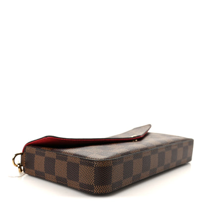 Louis Vuitton Damier Ebene Pochette Felicie Chain Wallet 5 of 16