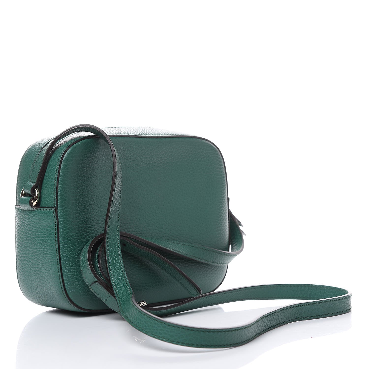 Gucci Pebbled Calfskin Small Soho Disco Bag Emerald Green 3 of 10