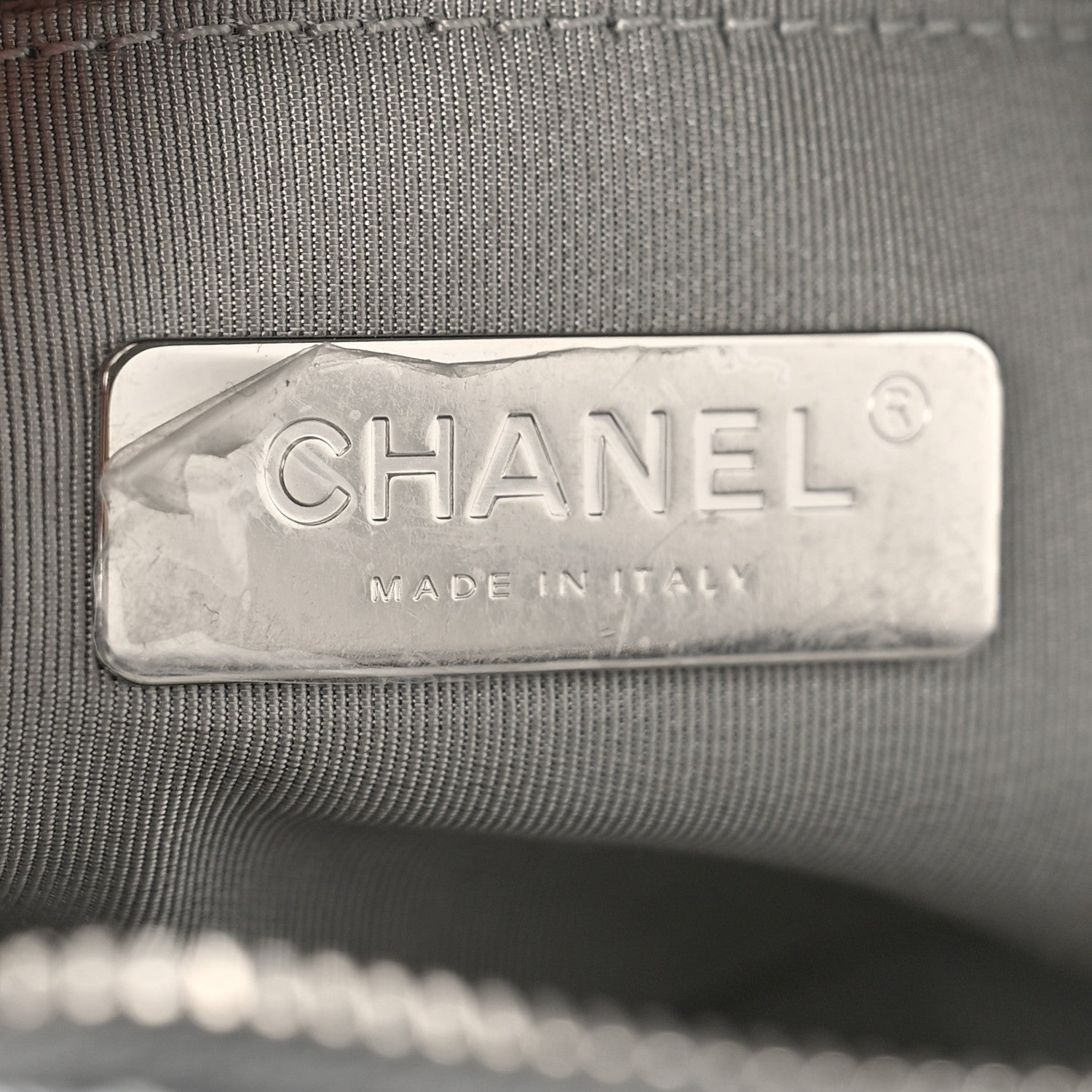 Chanel Metallic Caviar Small Coco Curve Vanity Bag Navy Blue Silver 6 of 9