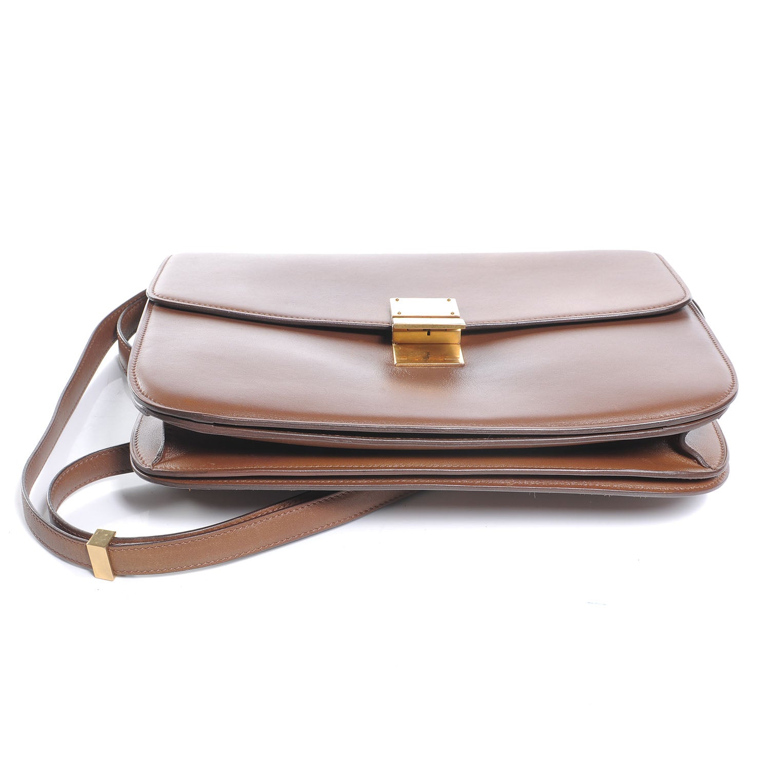 Celine Leather Large Classic Box Flap Bag Camel 4 of 7