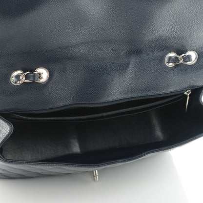 Chanel Caviar Jumbo Single Flap Navy Blue 5 of 8