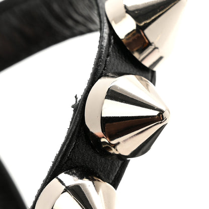 Christian Louboutin Calfskin Spikita Slingback 100 Stiletto Pumps 41 Black Silver 10 of 11