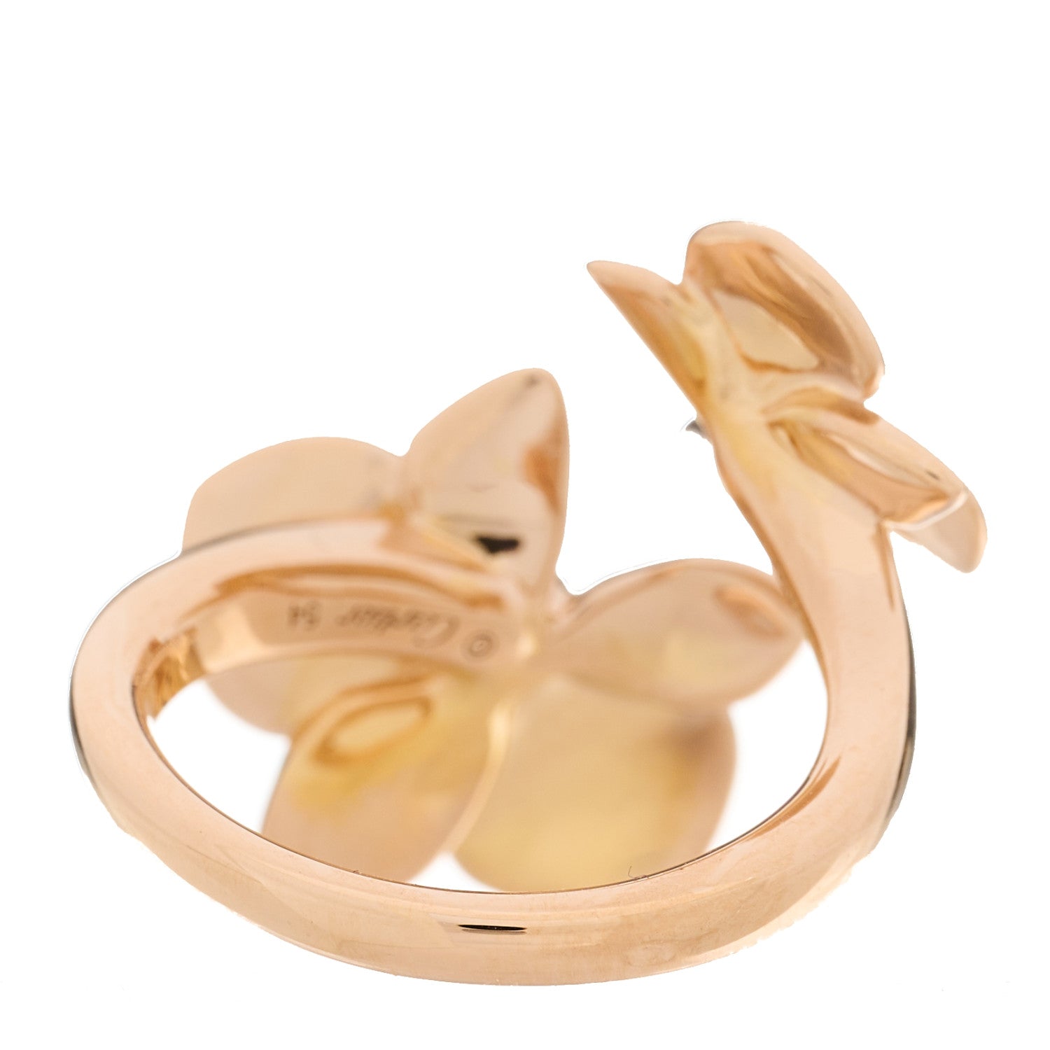 Cartier 18K Pink Gold Diamond Caresse D'Orchidees Par Cartier Ring 54 7 4 of 7