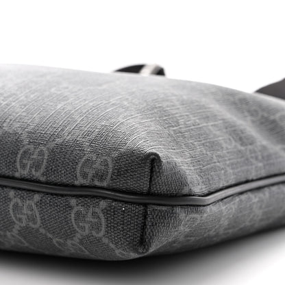 Gucci GG Supreme Monogram Crossbody Messenger Bag Black Grey 10 of 15