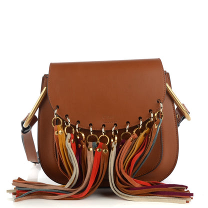 Chloe Calfskin Small Hudson Fringe Shoulder Bag Caramel 1 of 7