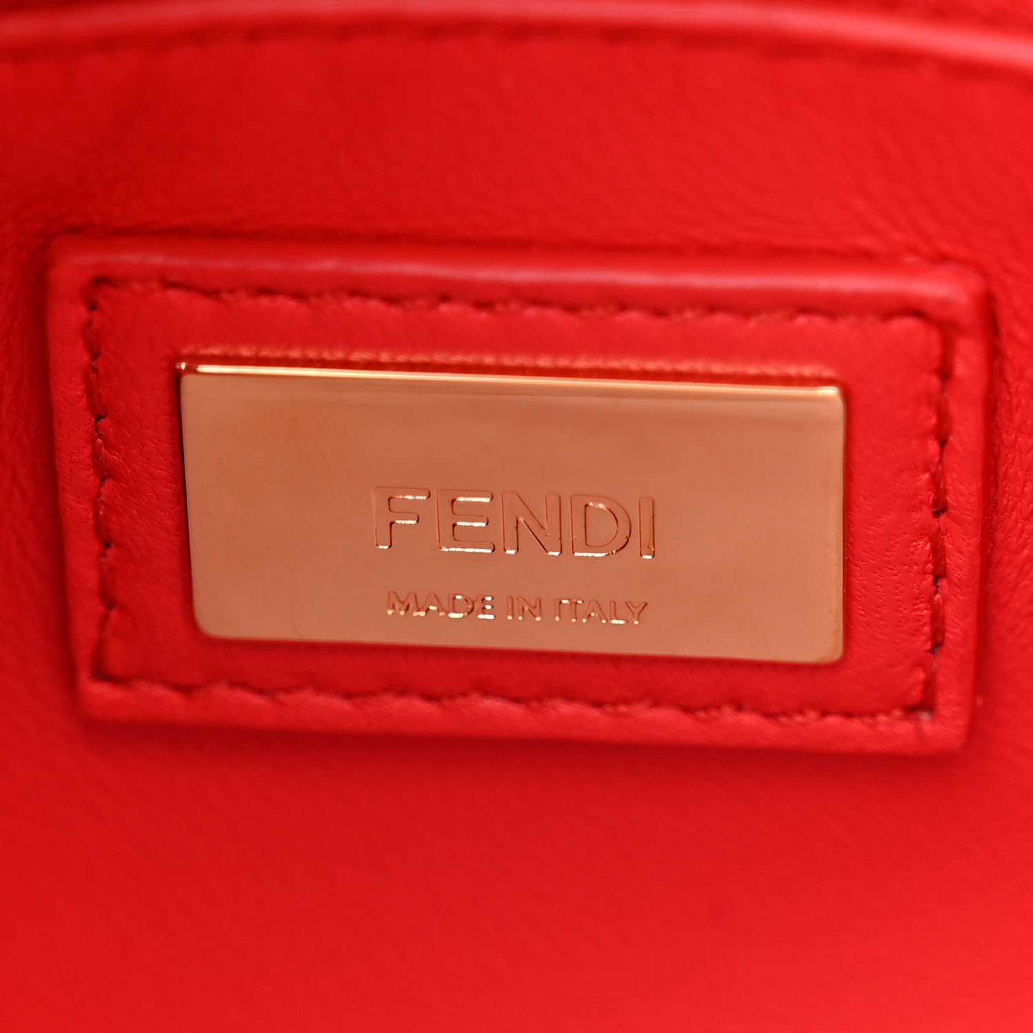Fendi Nappa Monster Eyes Mini Peekaboo Iconic Satchel Amarena Fiamma 7 of 11