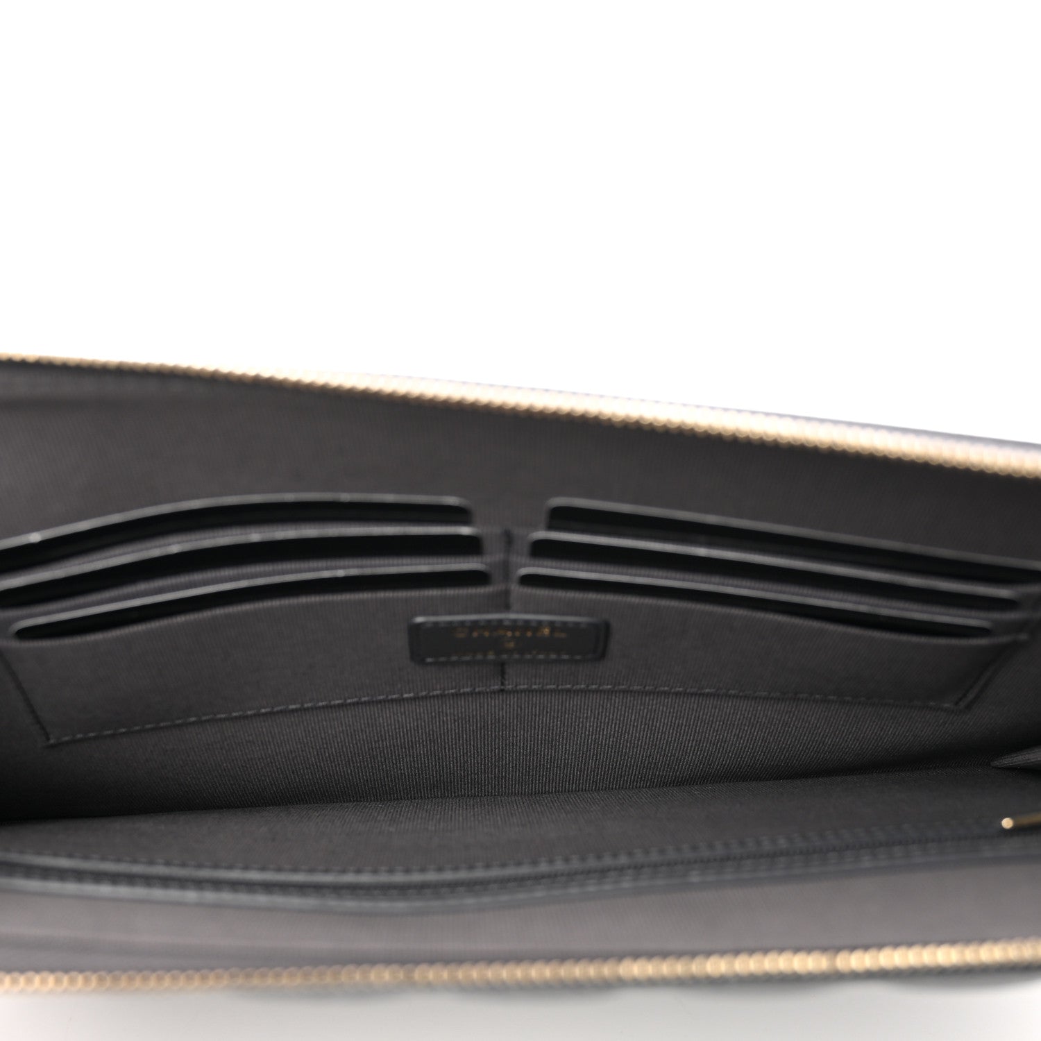 Chanel Caviar Quilted Large Flap Zip Clutch Grey 5 of 9