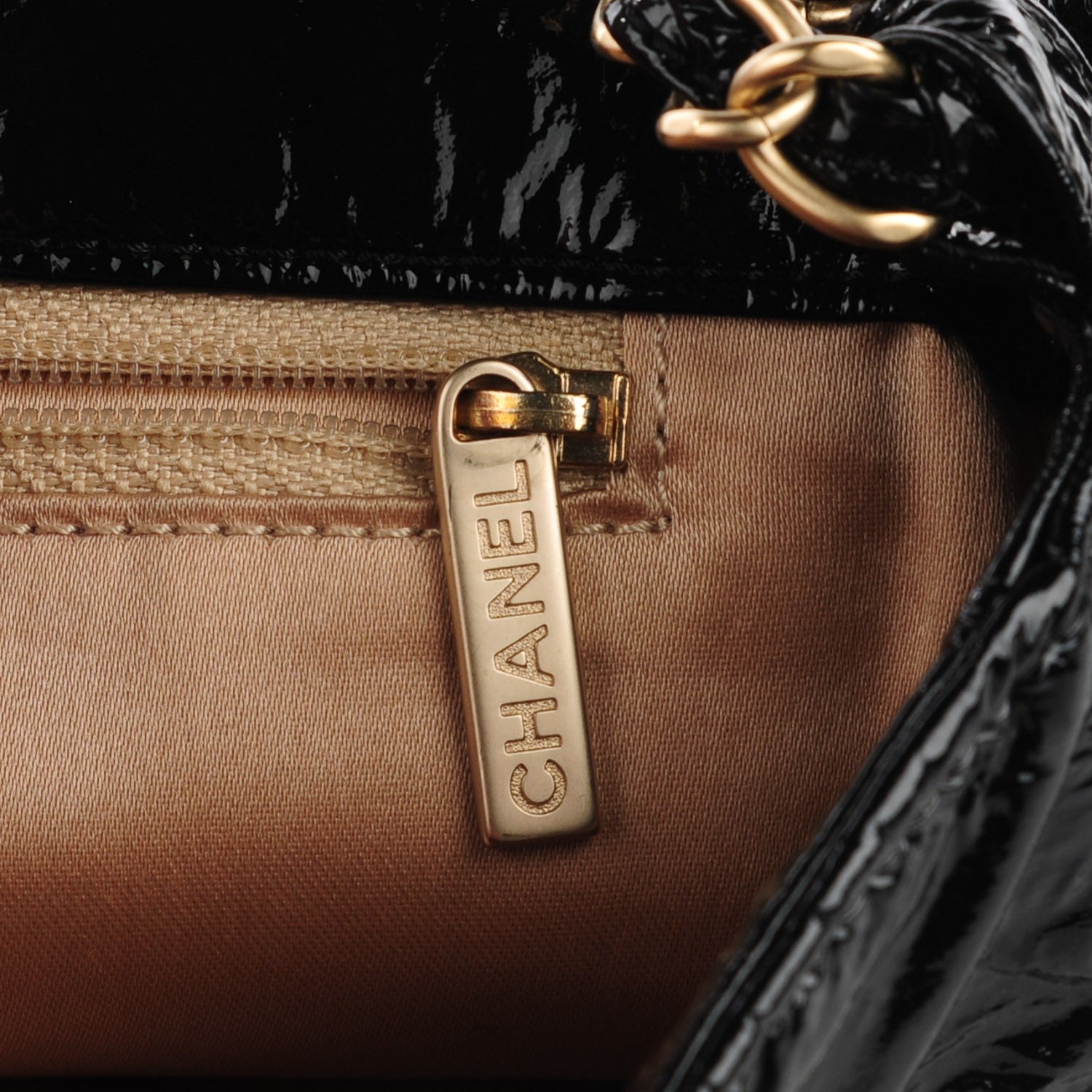Chanel Vinyl Medium Rock and Chain Flap Black 7 of 8