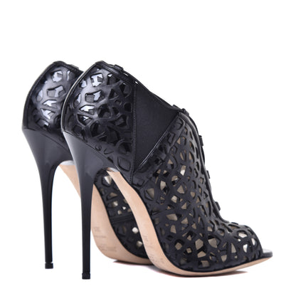 Jimmy Choo Shiny Nappa Tactic Ankle Boots 38.5 Black 4 of 10