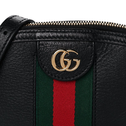 Gucci Calfskin GG Web Small Ophidia Dome Shoulder Bag Black 9 of 16