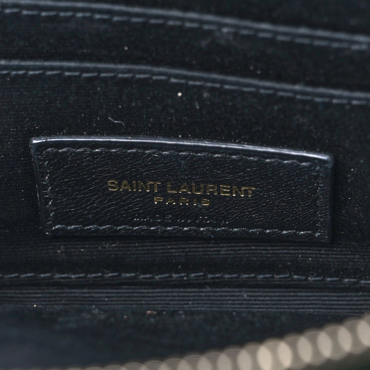 Saint Laurent Grained Lambskin Quilted Mini Becky Double Zip Bag Dark Green 5 of 11