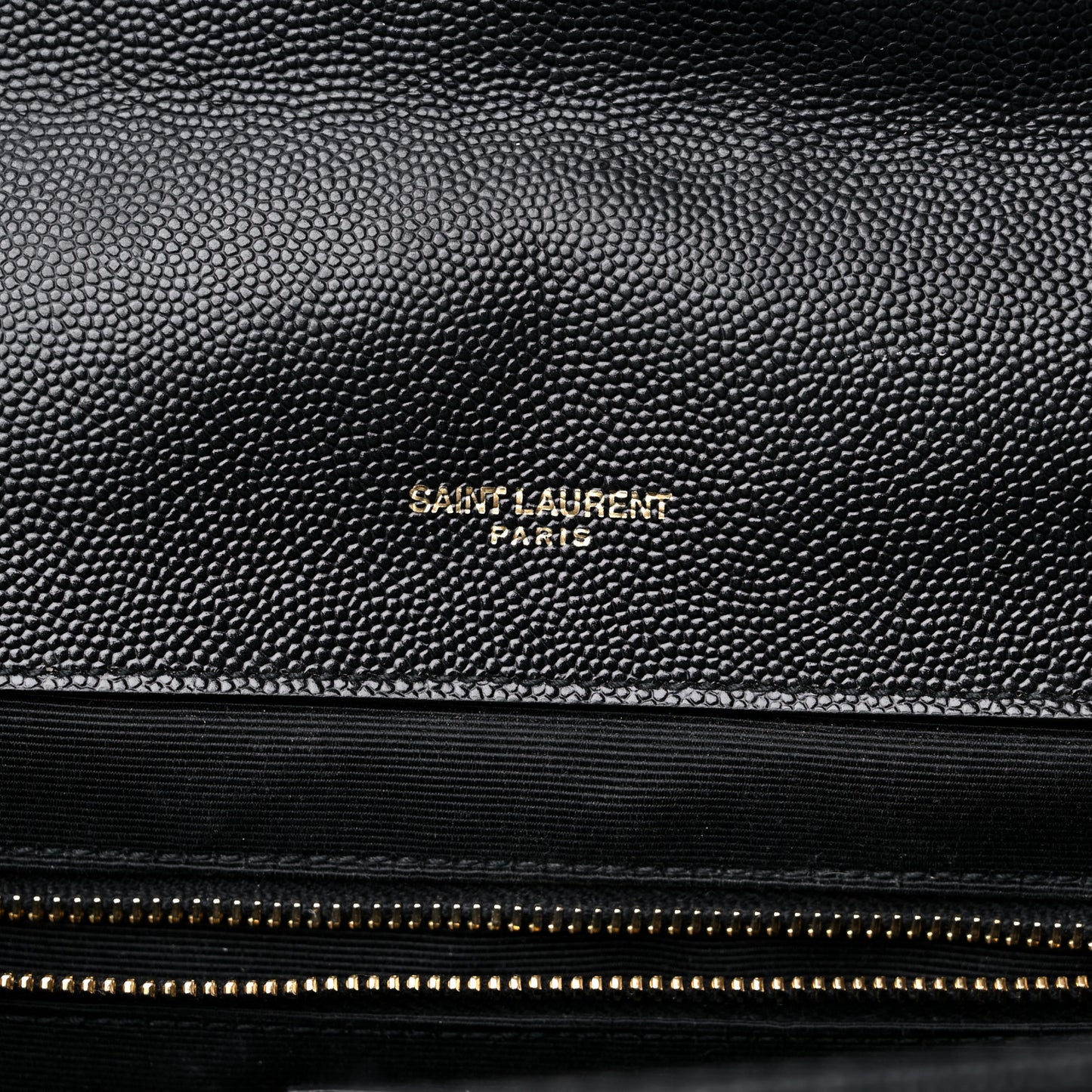 Grain De Poudre Textured Mixed Matelasse Large Triquilt Monogram Satchel Black