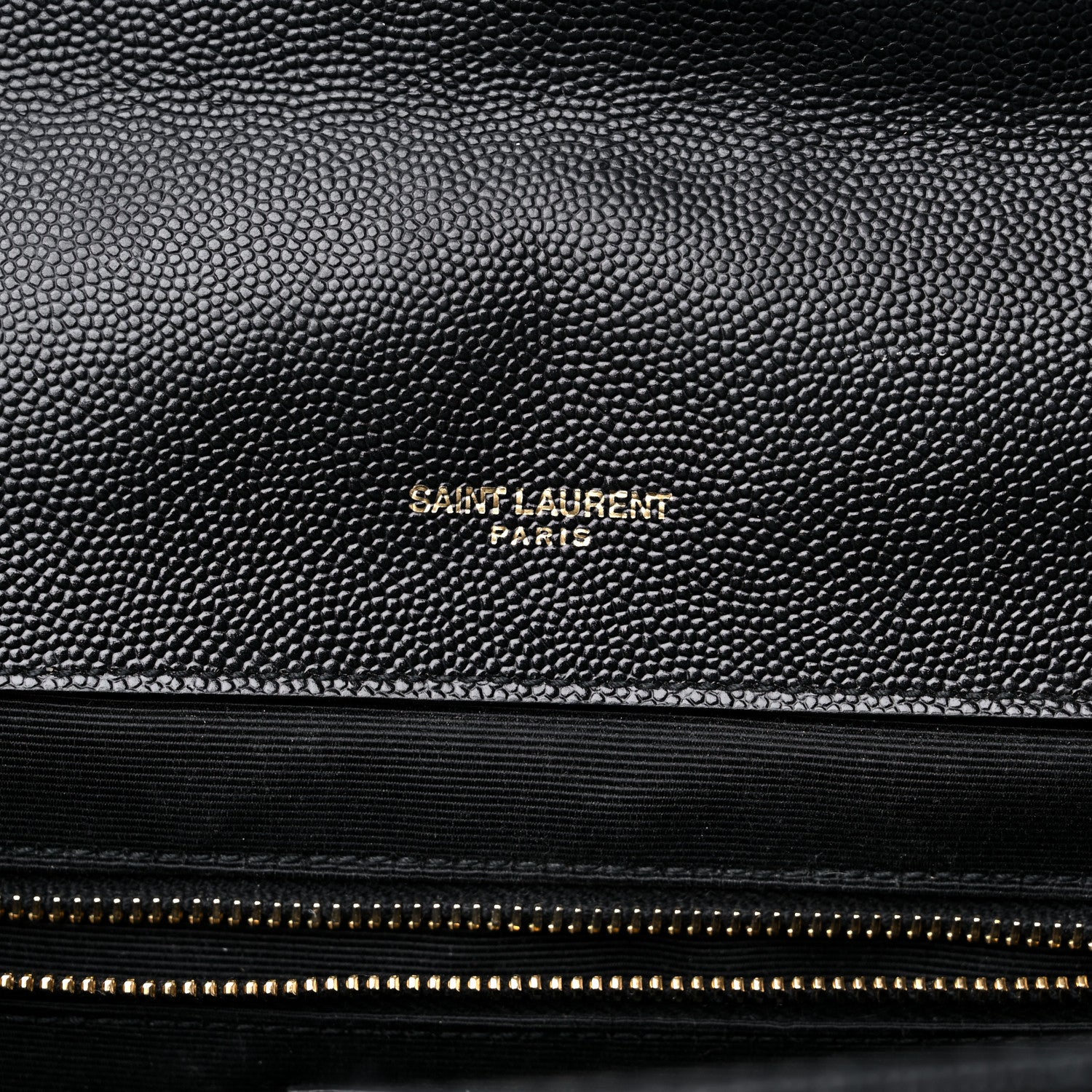 Saint Laurent Grain De Poudre Textured Mixed Matelasse Large Triquilt Monogram Satchel Black 6 of 19