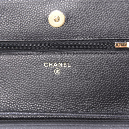 Chanel Caviar Quilted Wallet On Chain WOC Black 5 of 11