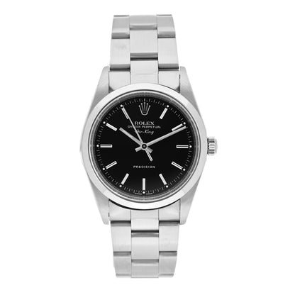 Rolex Stainless Steel 34mm Air-King Oyster Perpetual Precision Watch Black 14000 1 of 8