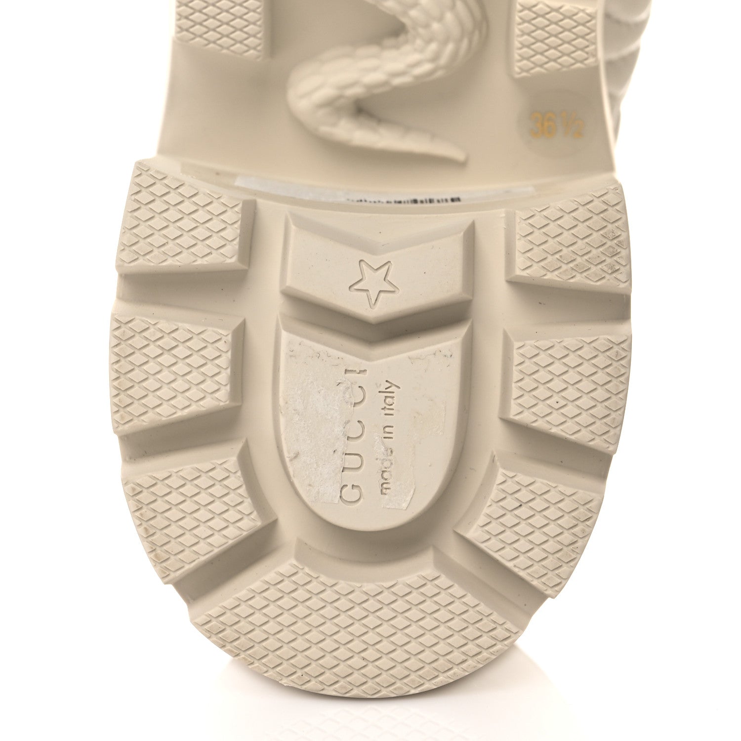 Gucci Calfskin Nappa Rhombus Quilted Trip Ankle Boots 36.5 Great White 6 of 10