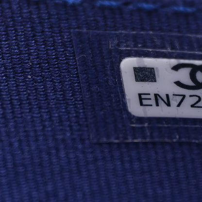 Chanel Lambskin Quilted Zip Around Coin Purse Wallet Blue 7 of 9