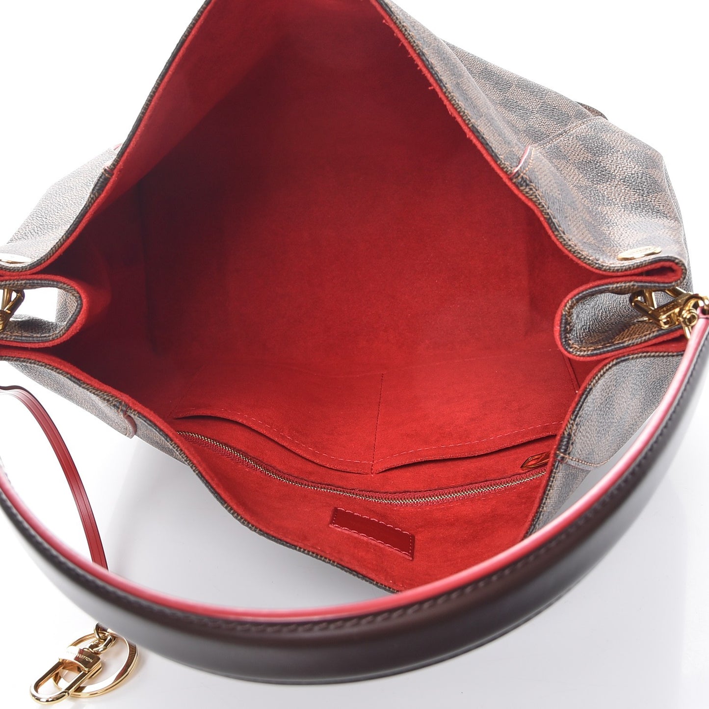 Damier Ebene Caissa Hobo Cherry