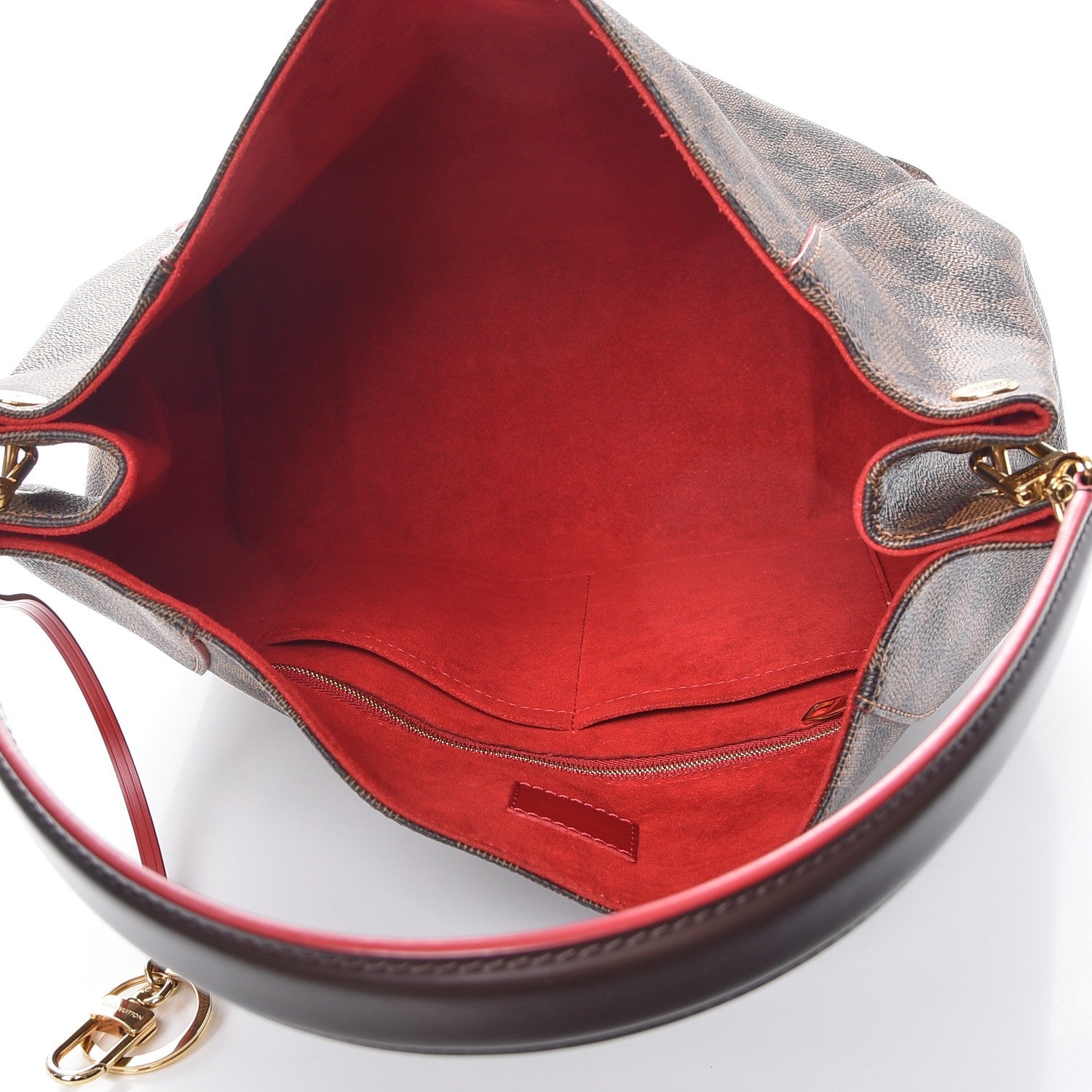 Louis Vuitton Damier Ebene Caissa Hobo Cherry 5 of 7